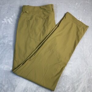 VRST Performance Pants Mens Size 36x32 Tan 4 Way Stretch Flat Front Chino